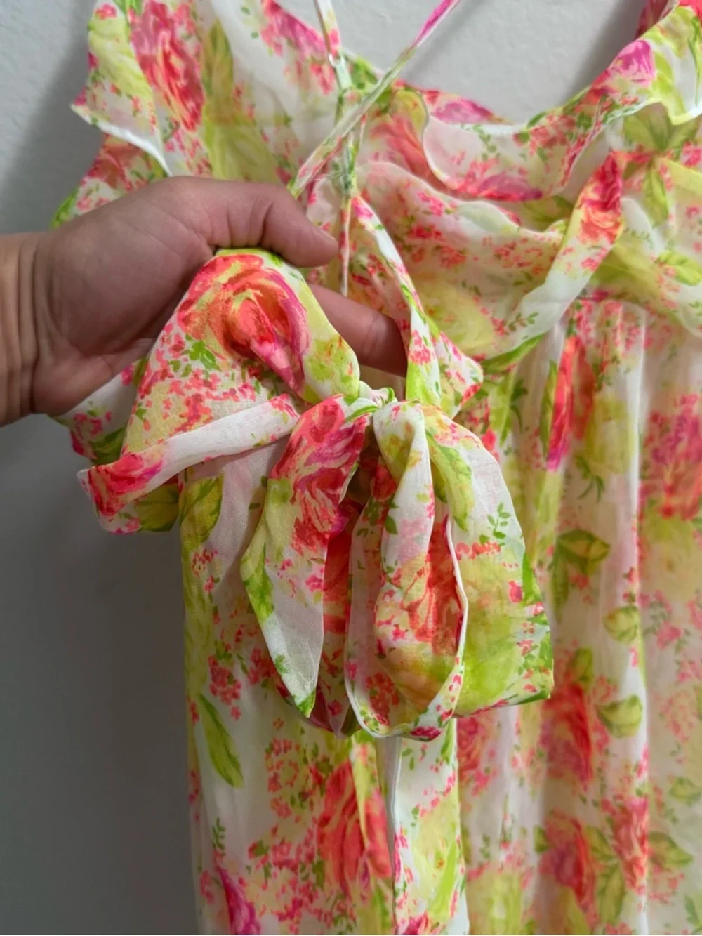 Victoria's Secret Dream Angels Vibrant Floral Chiffon Ruffle Babydoll Size Large